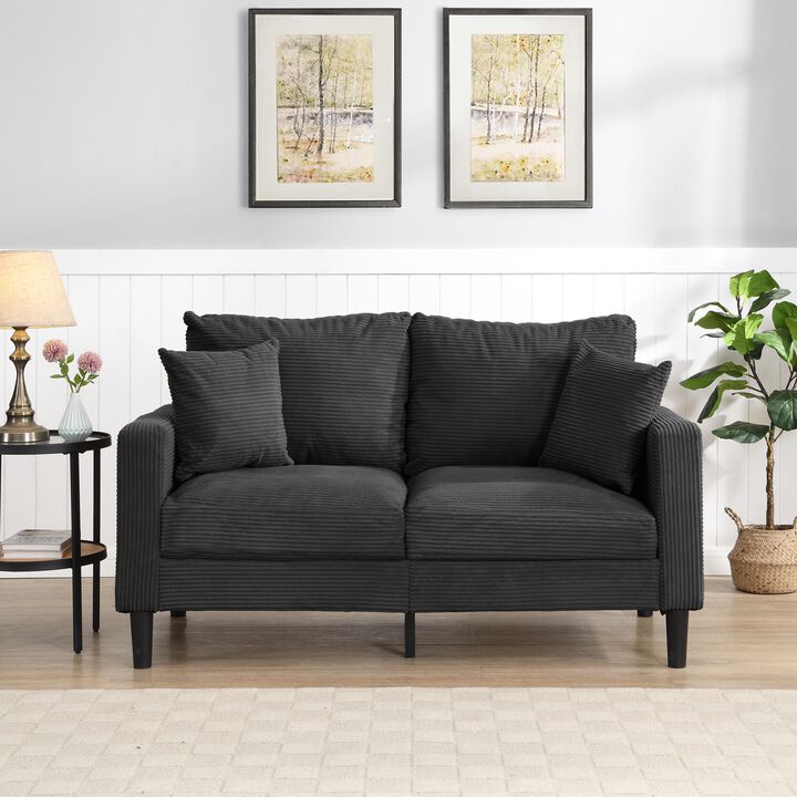 Merax Wooden Frame 2 Seats Loveseat Sofa