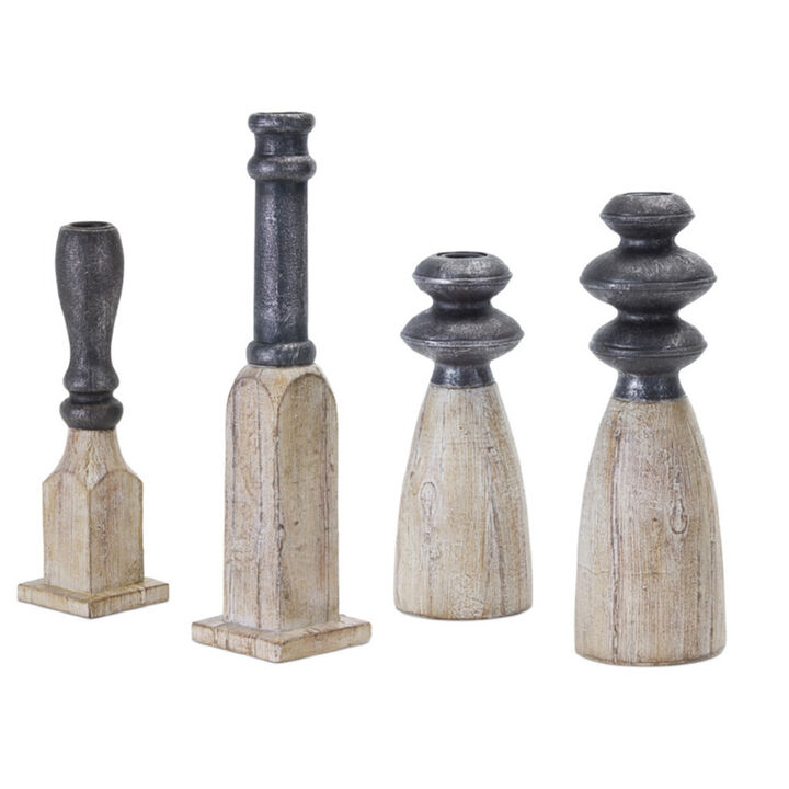 Set of 4 Elegant Candle Holders for Home Décor and Table Centerpieces