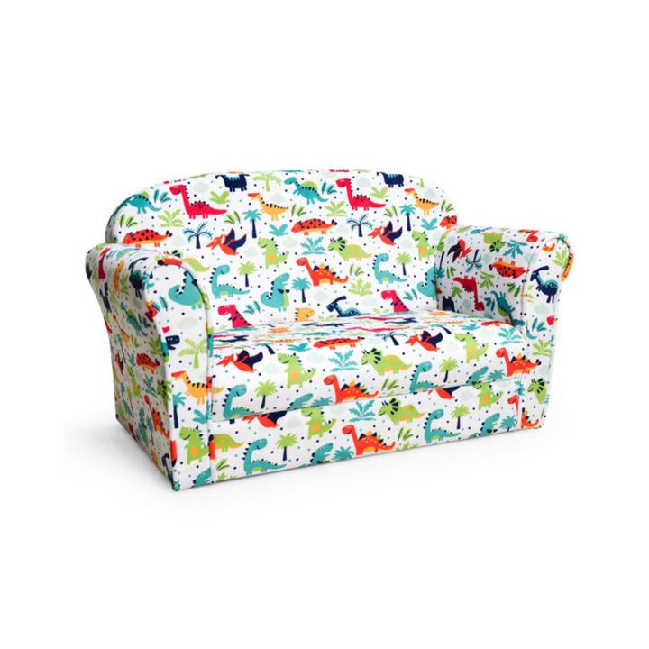 Hivvago Double Kids Dinosaur Sofa Children Armrest Couch