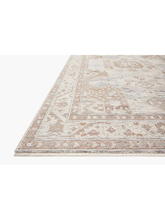 CARose CAR01 Ivory/Taupe 18" x 18" Sample Rug