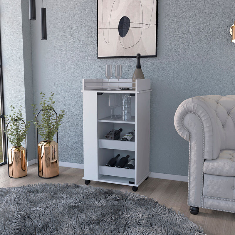 Bar Cart Beaver, Living Room, White