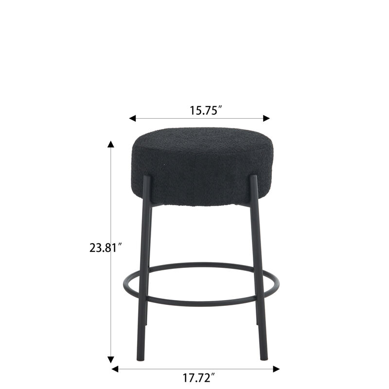 24" Tall Round Bar Stools - Set of 2