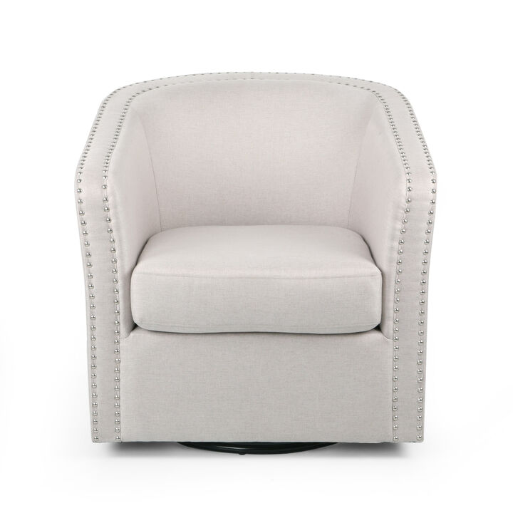 Merax Line Fabric Swivel Accent Chair