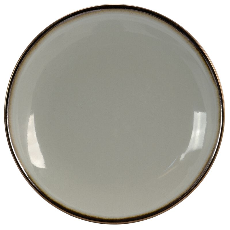 Elama Tahitian Sand 6-Piece Salad Plate Set, Light Grey