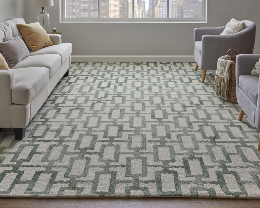 Lorrain 8919F Ivory/Green 2' x 3' Rug
