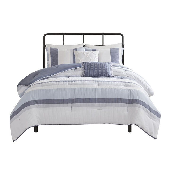 Gracie Mills Mcdaniel 5-Piece Jacquard Comforter Set