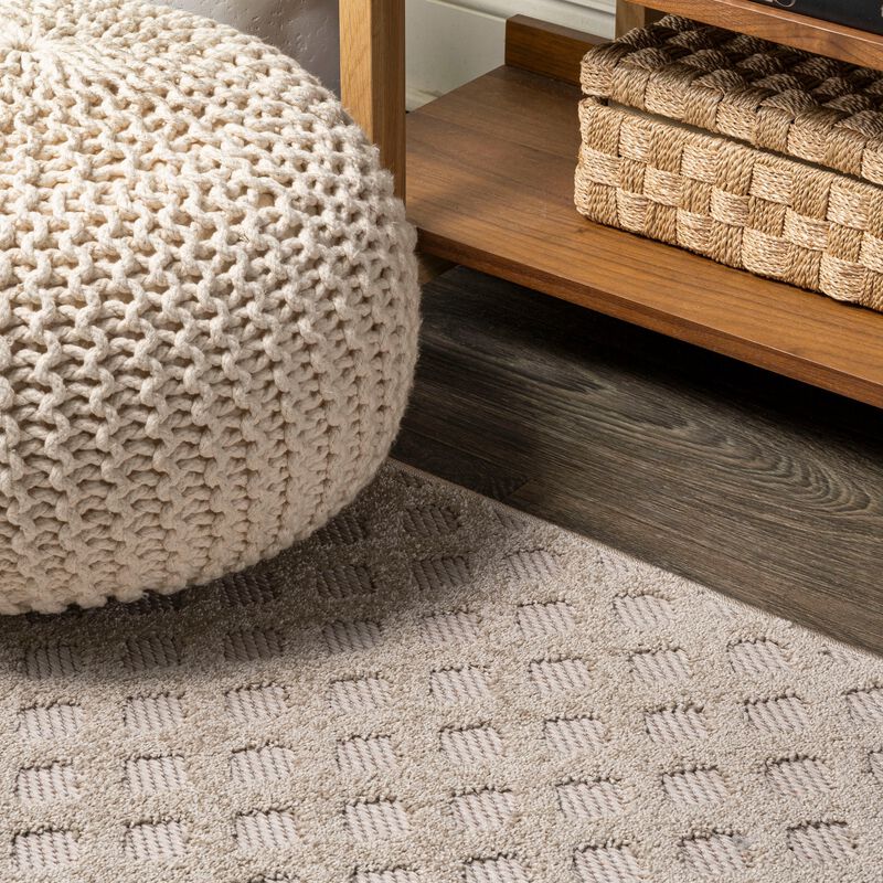 Rabat High-Low Pile Mini Diamond Trellis Area Rug