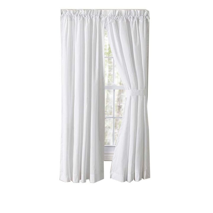 Ellis Classic Tailored Design in a Perma Press Fabric 1.5" Rod Pocket Tailored Pair 80"x36" White