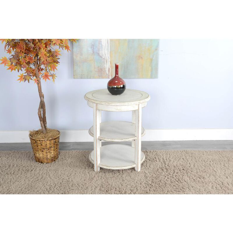 Sunny Designs White Sand Side Table