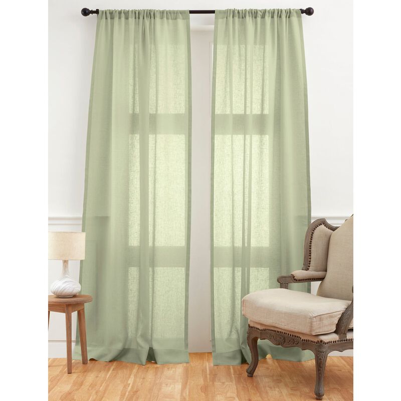Solino Home 100% Pure Linen Sheer Curtain for Thanksgiving, Christmas