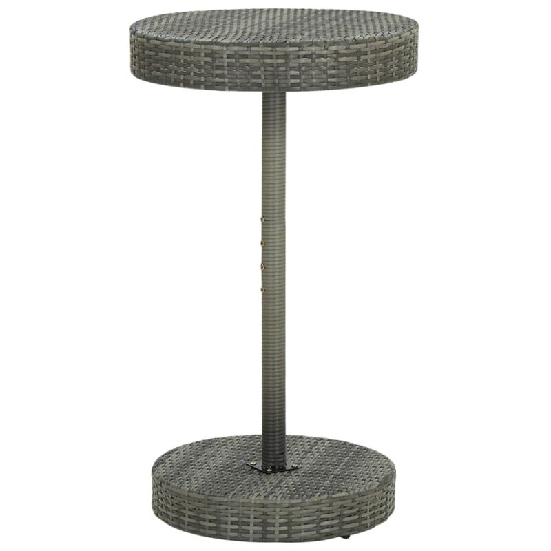 vidaXL 3 Piece Garden Bar Set with Cushions Poly Rattan Gray
