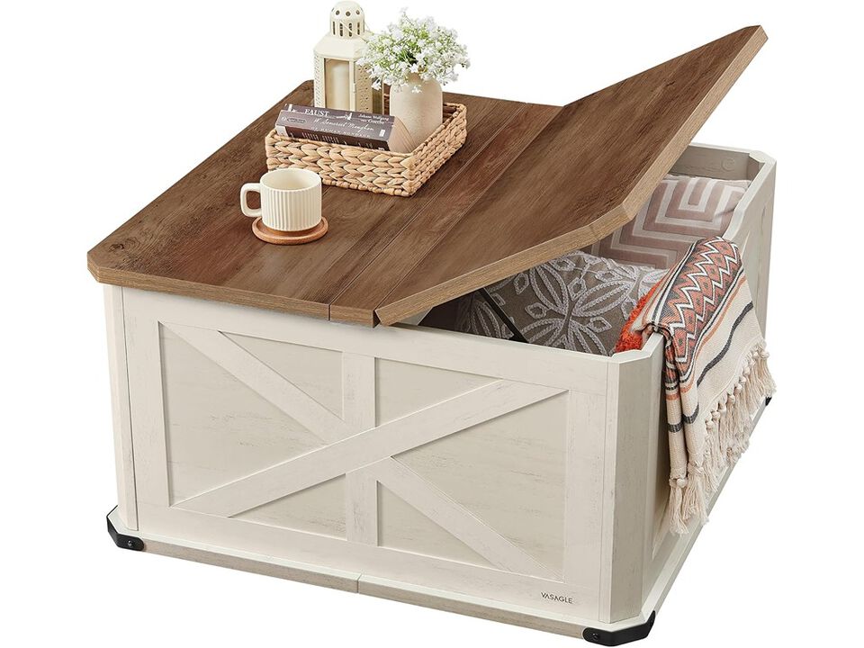 VASAGLE Square Coffee Table for Living Room