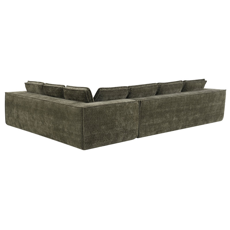Merax Modern L-Shaped Cloud Sofa Set for Living Room