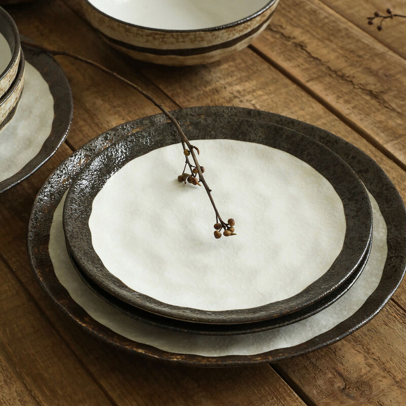 Stone Lain Lucy Porcelain 16 Piece Dinnerware Set, Beige