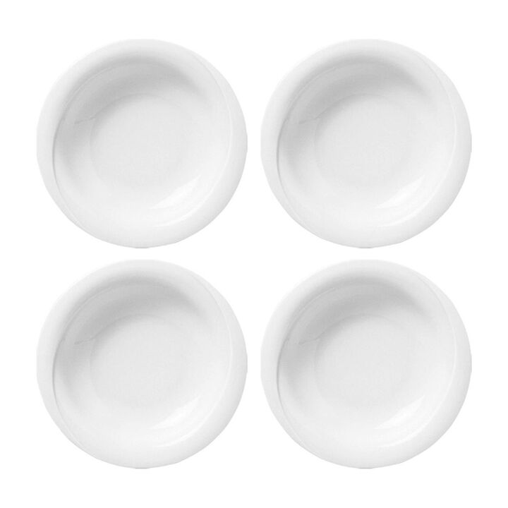 Porcelain X-tanbul dia.8.5" h:1.25" 15 oz. Round White Porcelain Bowl (Set of 4)