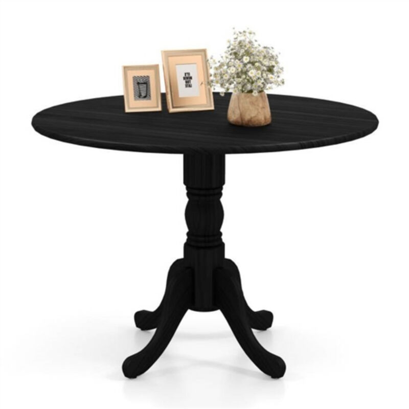Handcrafted Solid Wood Round Table – Rustic Farmhouse Kitchen & Dining Table, Sturdy Design for Family Gatherings
