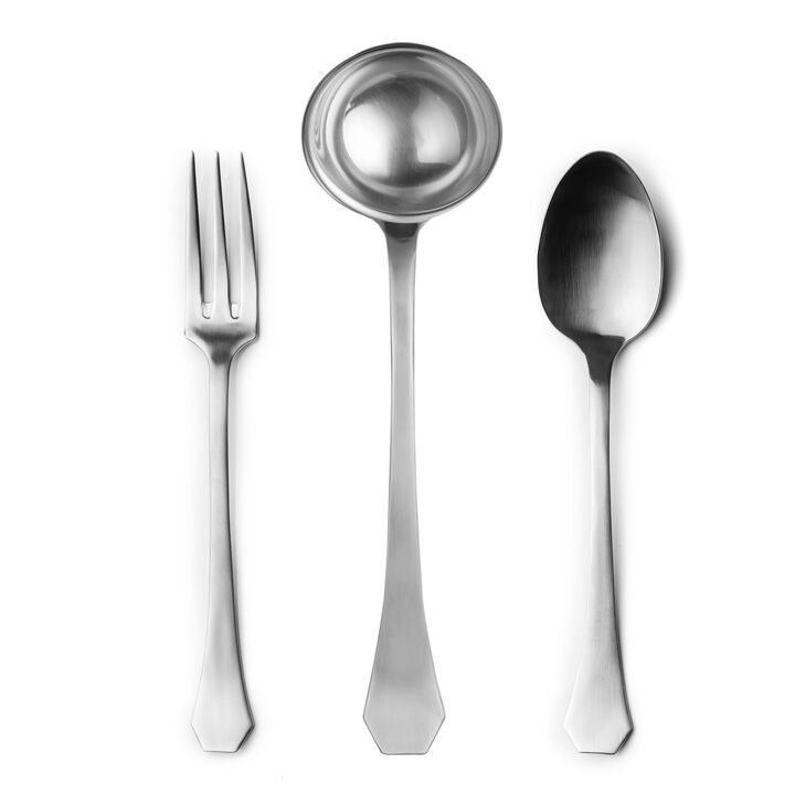 Moretto 3-Piece Serving Set in Ice