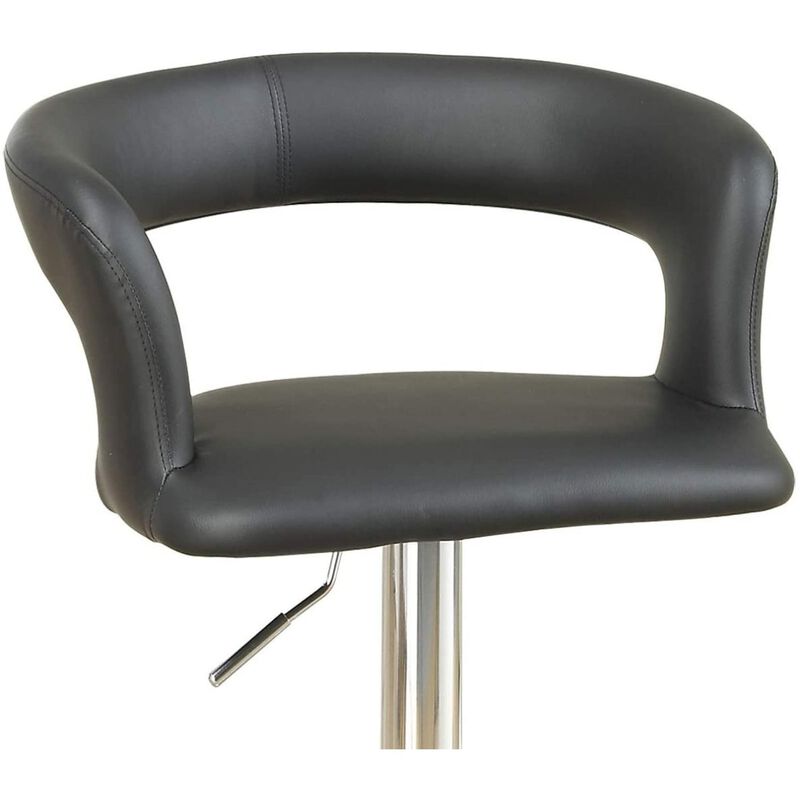Barstool Counter Height Chairs Set Of 2 Adjustable Height Kitchen Island Stools PVC Faux Leather