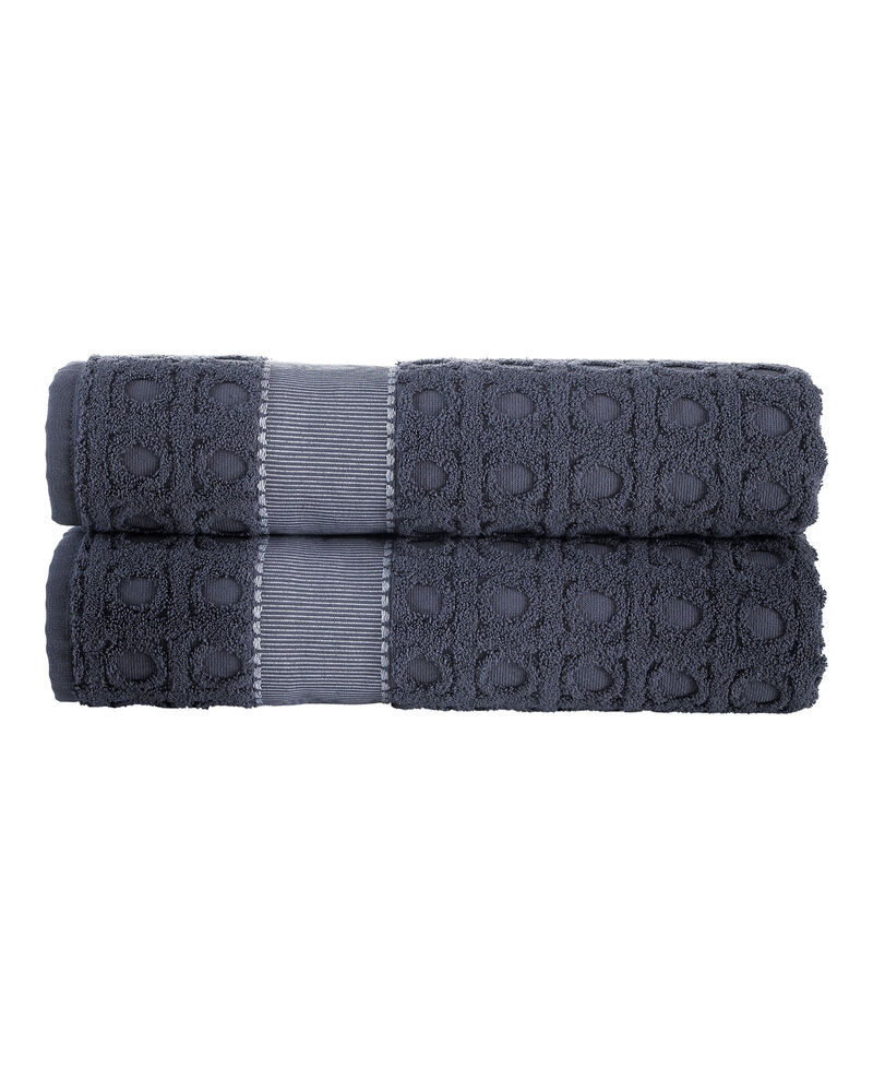 Brooks Brothers Circle in Square 2 pcs Bath Sheets