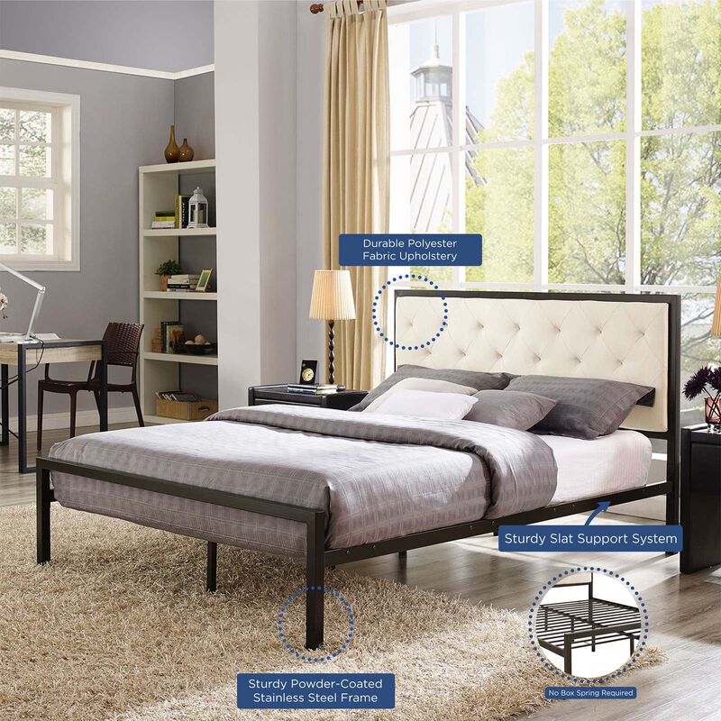 Modway - Mia Queen Fabric Bed
