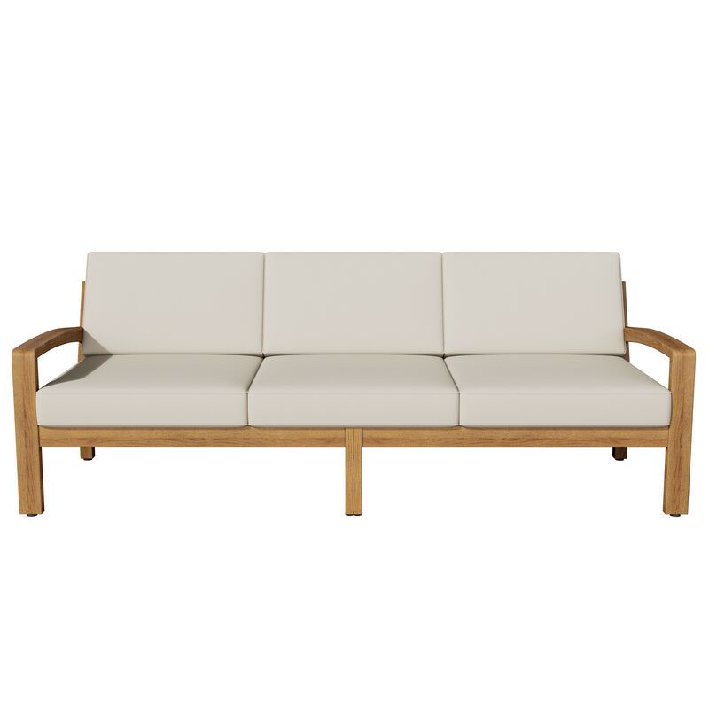Merax Acacia Wood Sectional Sofa Seating Set for Outdoor