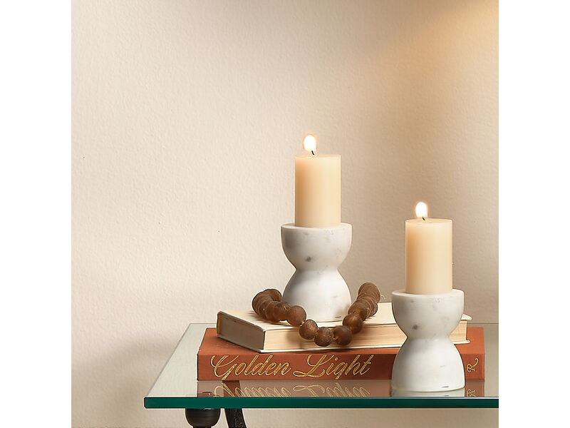 Petit Marble Candlesticks Set of 2