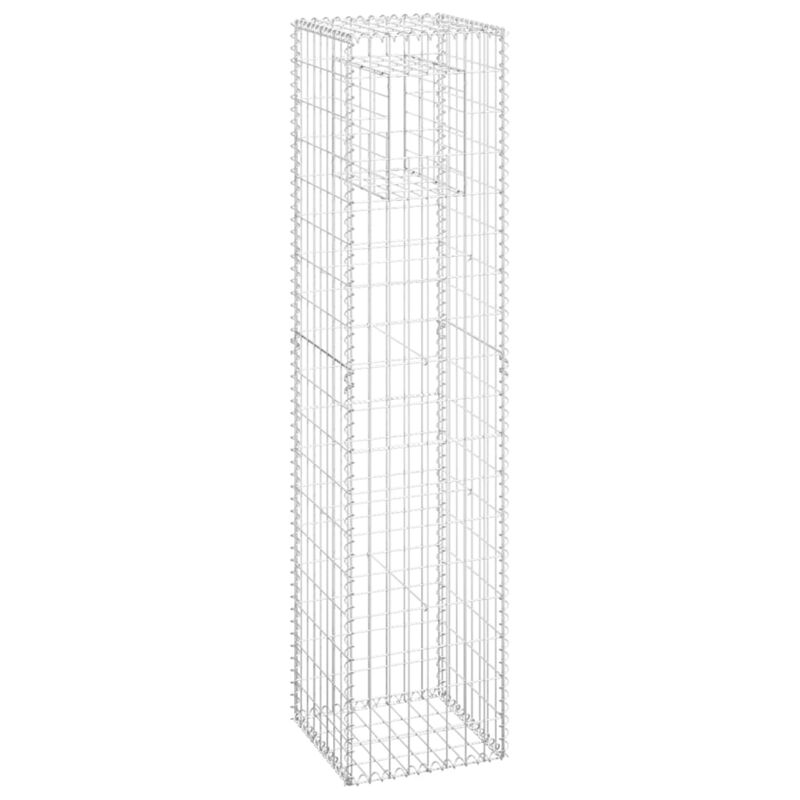 vidaXL Gabion Basket Post 15.7"x15.7"x70.9" Iron