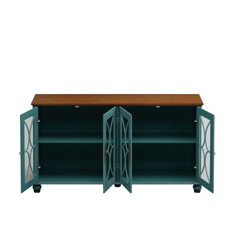 Merax European Antique Style 4-Door Sideboard Cabinet