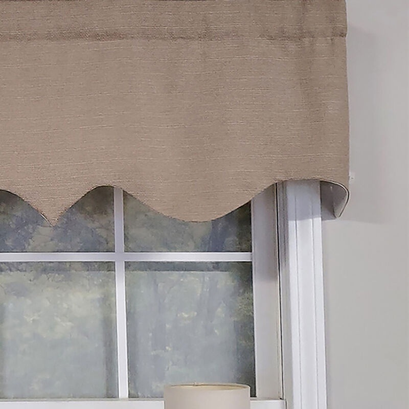RLF Home Luxurious Modern Design Classic Soft Rayon Regal Style Window Valance 50" x 17" Off White
