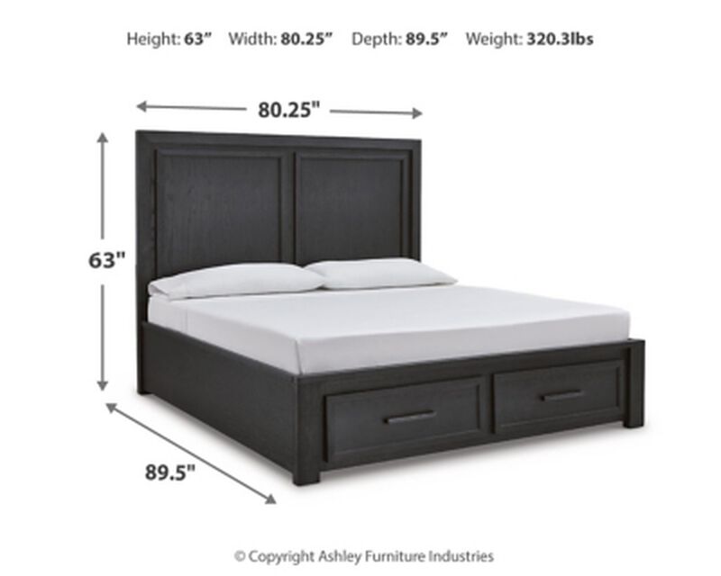 Foyland CK Panel Storage Bed