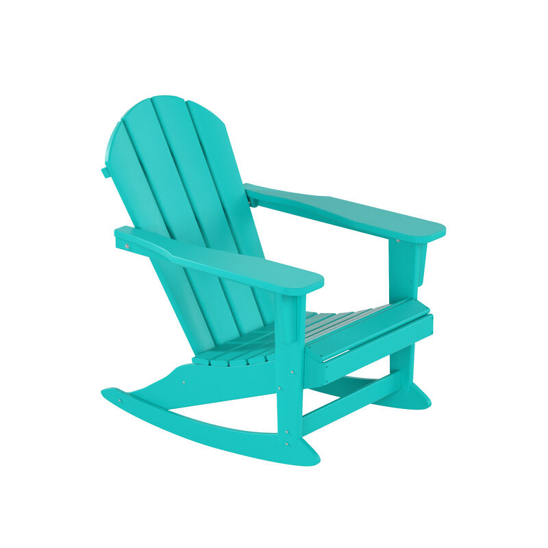 WestinTrends 3-Piece Outdoor Patio Rocking Adirondack Chairs with Side Table Set