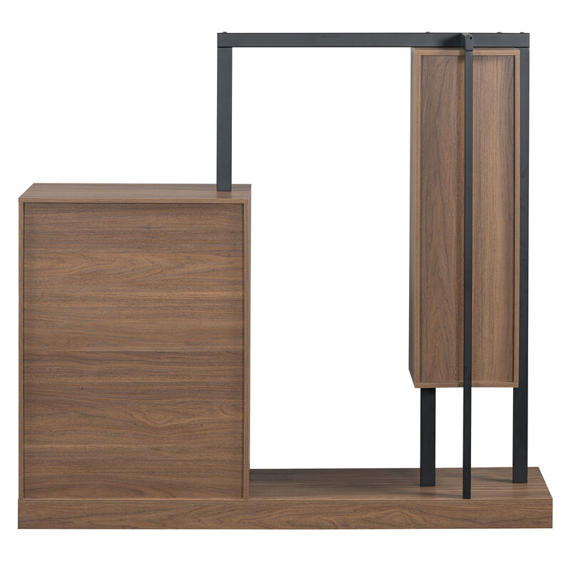 Merax Wardrobe with 4 Drawers and 3 Shelves