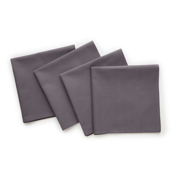 Solino Home 100% Pure Linen Cloth Napkins 20 x 20 Inch Set of 4 | Dru - Cotton Linen Plain Dinner Napkins