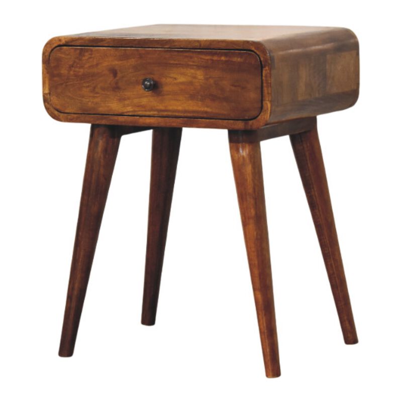 Artisan Furniture Solid Wood Avora Chestnut Nightstand with 1 drawer