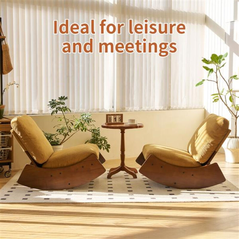Comfortable Glider Rocking Chair with Soft Upholstery and Sturdy Wood Frame