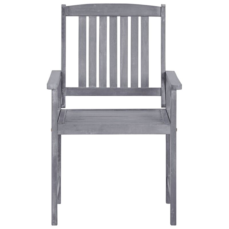 vidaXL Director's Chairs 4 pcs Solid Acacia Wood Gray