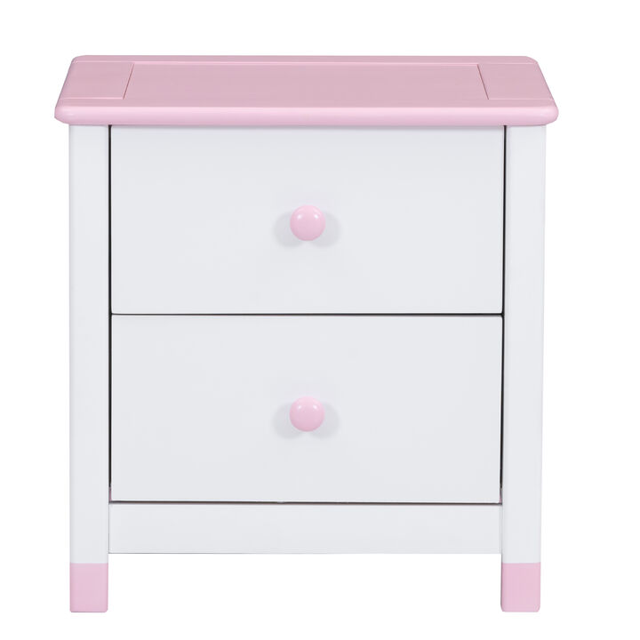 Merax Nightstand with 2 Drawers for Kids' Room