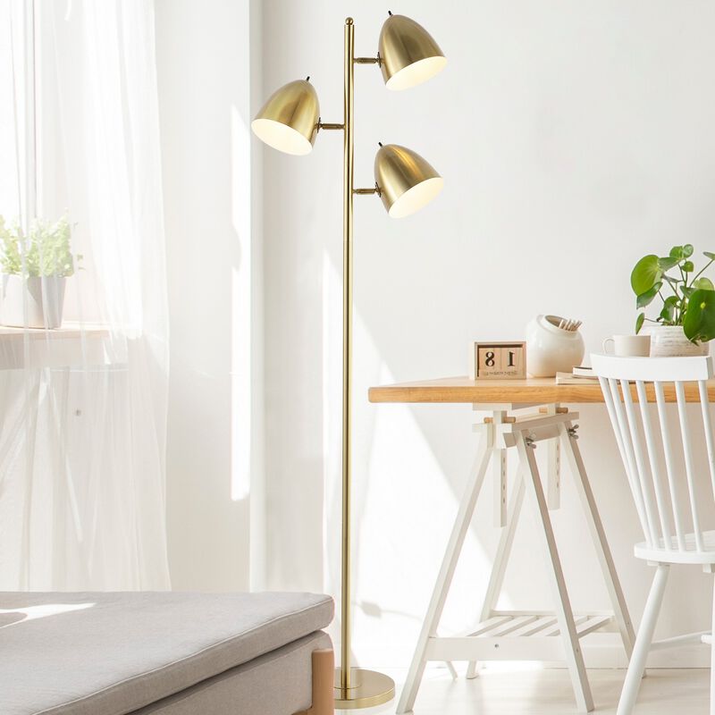 Billy 3-Light Modern Contemporary Iron LED Floor Lamp