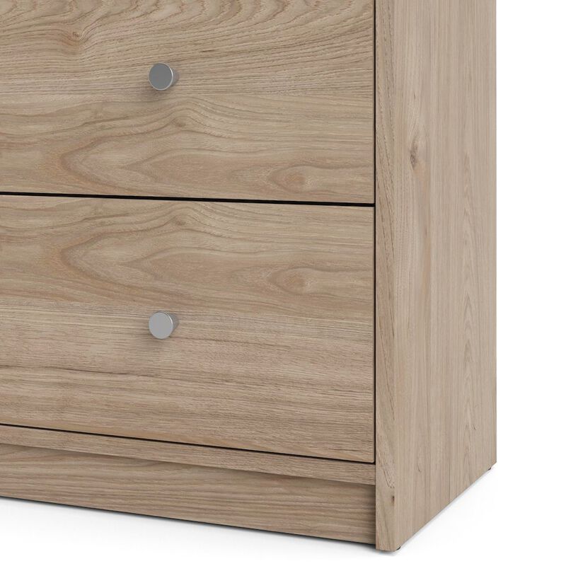 Tvilum Portland 6 Drawer Double Dresser, Jackson Hickory