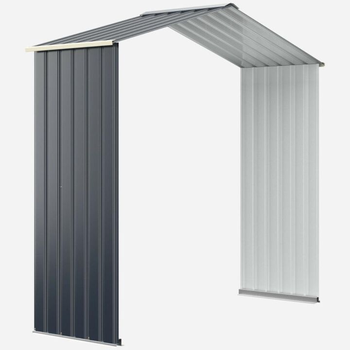 Hivvago Outdoor Storage Shed Extension Kit for 7 Feet Shed