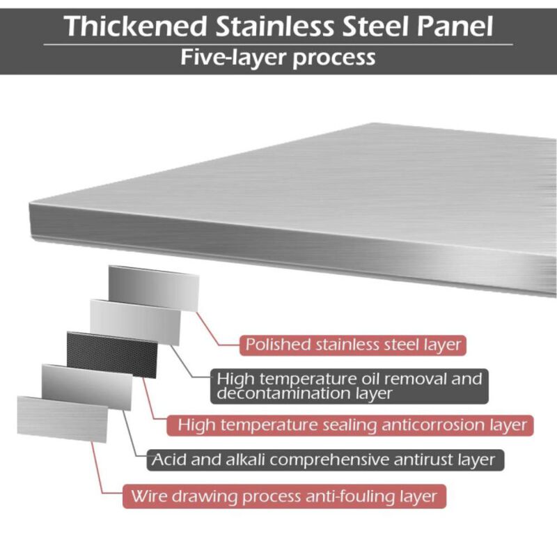 Hivvago 24 x 36 Inch Stainless Steel Commercial Kitchen Food Prep Table
