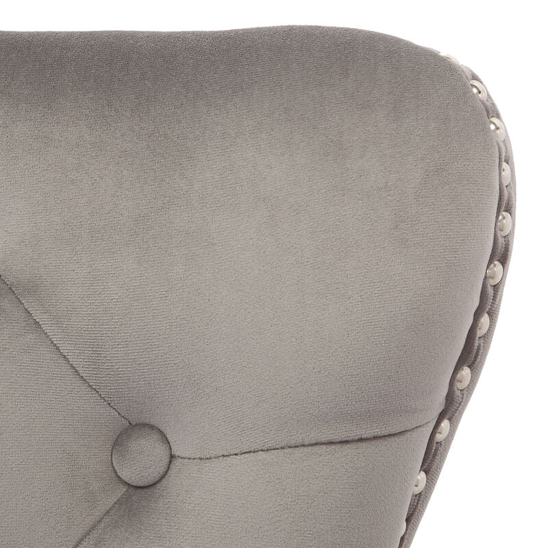 WestinTrends Velvet Upholstered Tufted Dining Chairs (Set of 2)