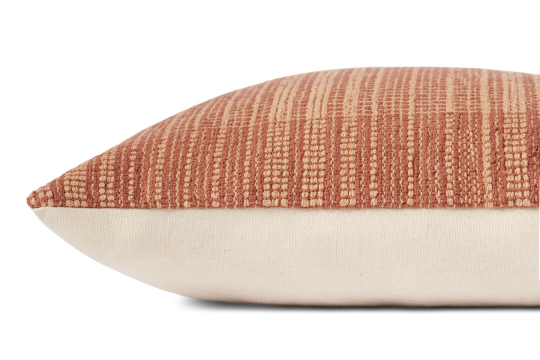 Penelope PMH0034 Terracotta 18''x18'' Cover Only by Magnolia Home by Joanna Gaines x Loloi