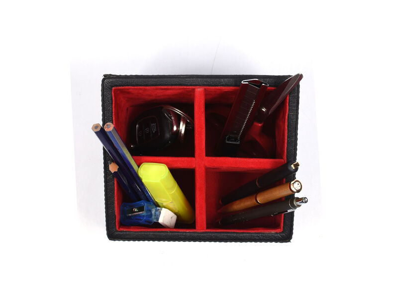 Esagono Leather Desk Organizer