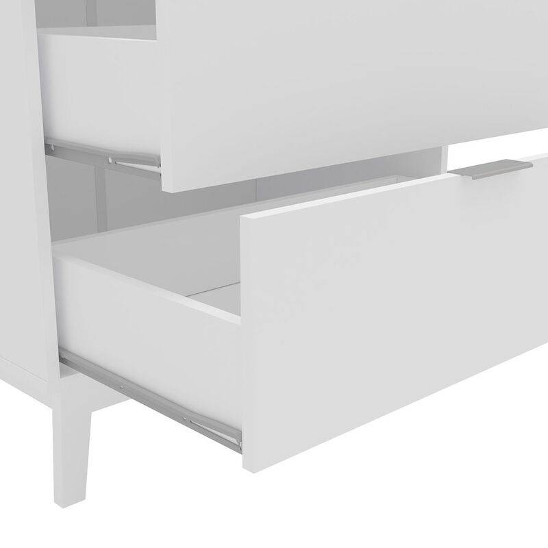 Polifurniture Victoria Modern 3 Drawer Dresser, White