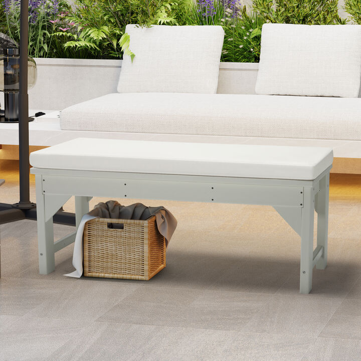 WestinTrends Water Repellent Outdoor Patio Bench Seat Cushion, 43 x 18