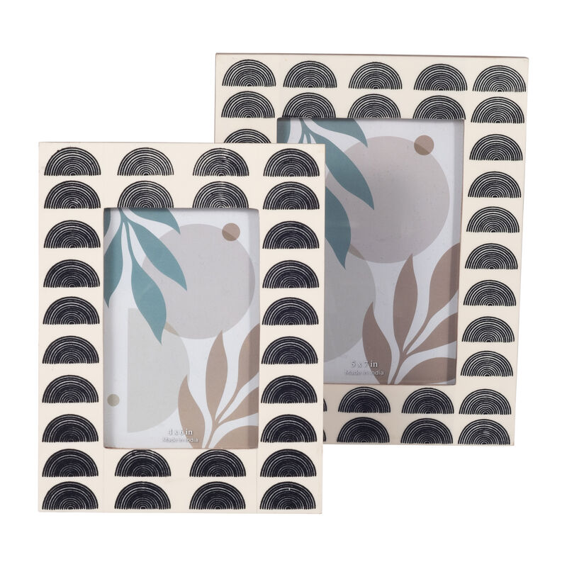 4"x6" Ivry/Blk Resn Arch Frame