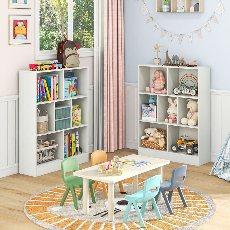 7-Section Freestanding Bookshelf for Kids Room Classroom Daycare Nursery