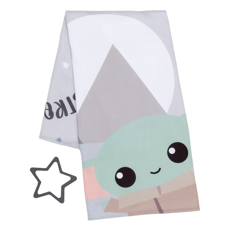 Lambs & Ivy Star Wars The Child/Grogu/Baby Yoda Fleece Milestone Blanket w/ Star