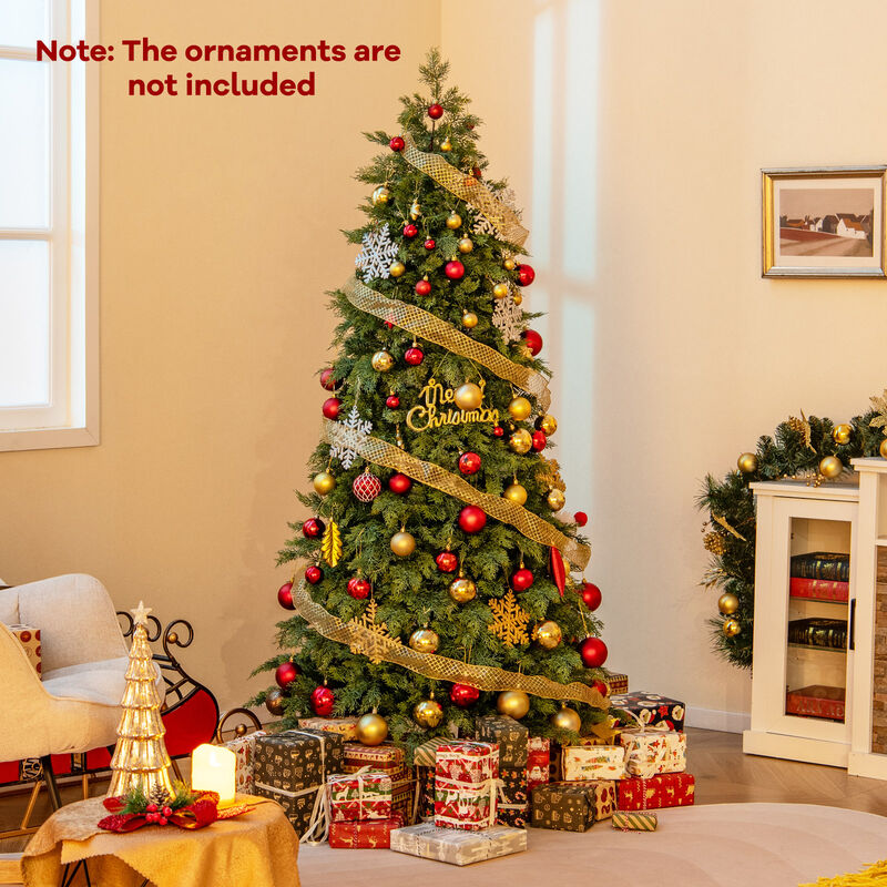 Artificial Christmas Tree Green Hinged Holiday Tree with Lush Branch Tips